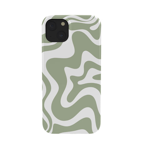 Kierkegaard Design Studio Liquid Swirl Abstract Sage Phone Case