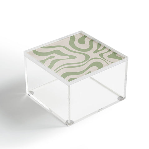 Kierkegaard Design Studio Liquid Swirl Almond and Sage Acrylic Box