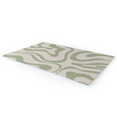 Kierkegaard Design Studio Liquid Swirl Almond and Sage Area Rug