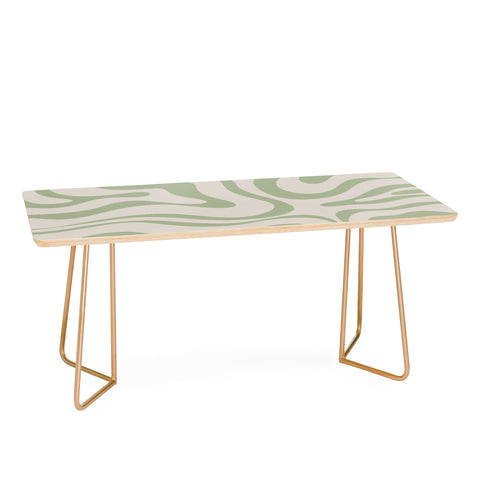 Kierkegaard Design Studio Liquid Swirl Almond and Sage Coffee Table
