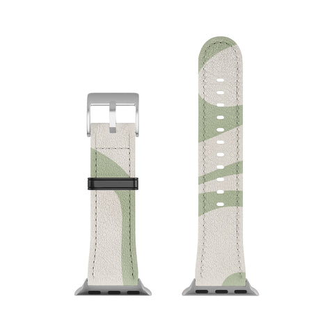 Kierkegaard Design Studio Liquid Swirl Almond and Sage Apple Watch Band