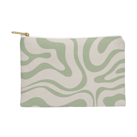 Kierkegaard Design Studio Liquid Swirl Almond and Sage Pouch