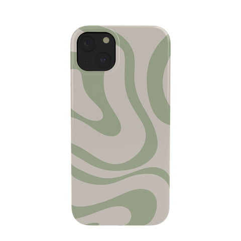Kierkegaard Design Studio Liquid Swirl Almond and Sage Phone Case