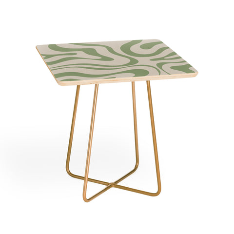 Kierkegaard Design Studio Liquid Swirl Almond and Sage Side Table