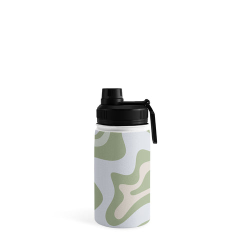 Kierkegaard Design Studio Liquid Swirl Contemporary Light Sage Water Bottle