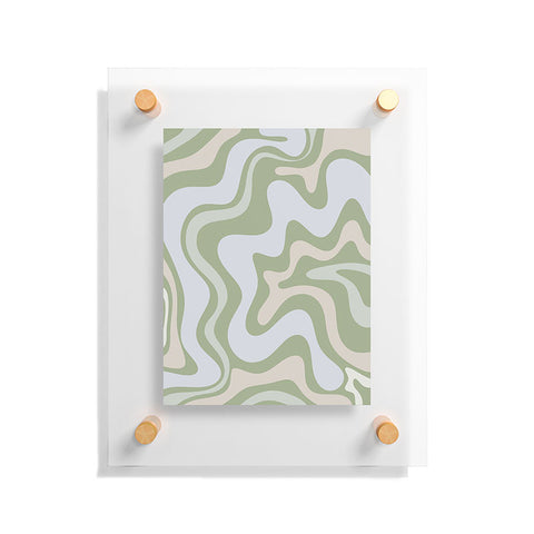 Kierkegaard Design Studio Liquid Swirl Contemporary Light Sage Floating Acrylic Print