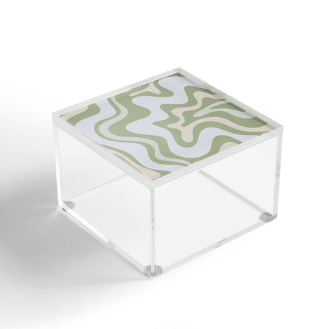 Kierkegaard Design Studio Liquid Swirl Contemporary Light Sage Acrylic Box