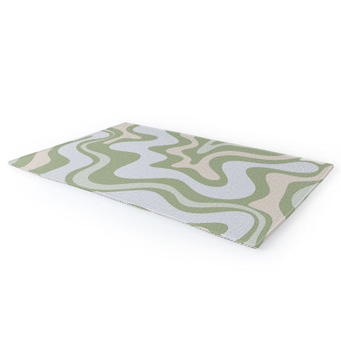 Kierkegaard Design Studio Liquid Swirl Contemporary Light Sage Area Rug