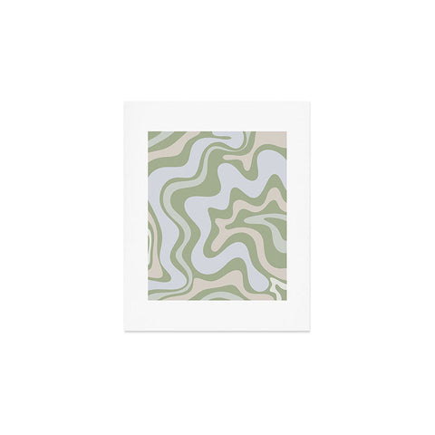 Kierkegaard Design Studio Liquid Swirl Contemporary Light Sage Art Print