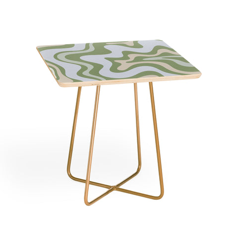 Kierkegaard Design Studio Liquid Swirl Contemporary Light Sage Side Table
