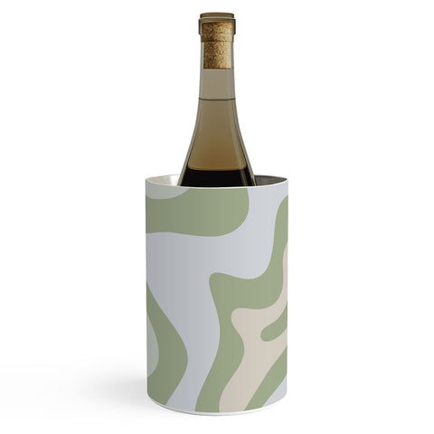 Kierkegaard Design Studio Liquid Swirl Contemporary Light Sage Wine Chiller