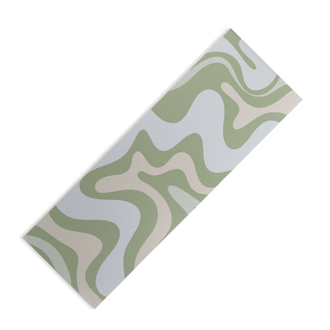 Kierkegaard Design Studio Liquid Swirl Contemporary Light Sage Yoga Mat