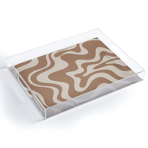 Kierkegaard Design Studio Liquid Swirl Contemporary Acrylic Tray