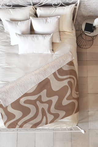 Kierkegaard Design Studio Liquid Swirl Contemporary Fleece Throw Blanket