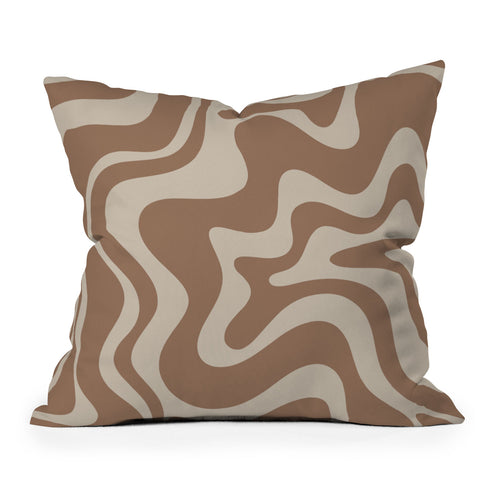 Kierkegaard Design Studio Liquid Swirl Contemporary Outdoor Throw Pillow