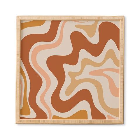 Kierkegaard Design Studio Liquid Swirl Earth Tones Framed Wall Art