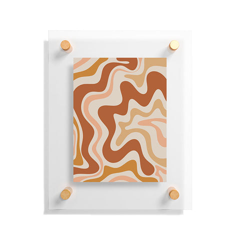 Kierkegaard Design Studio Liquid Swirl Earth Tones Floating Acrylic Print
