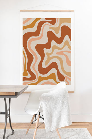 Kierkegaard Design Studio Liquid Swirl Earth Tones Art Print And Hanger