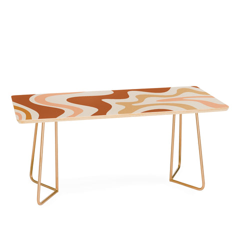 Kierkegaard Design Studio Liquid Swirl Earth Tones Coffee Table