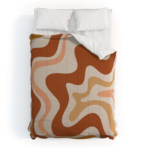Kierkegaard Design Studio Liquid Swirl Earth Tones Comforter
