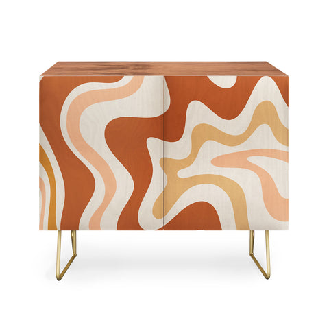 Kierkegaard Design Studio Liquid Swirl Earth Tones Credenza