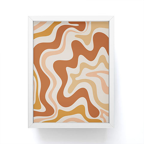 Kierkegaard Design Studio Liquid Swirl Earth Tones Framed Mini Art Print