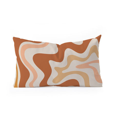 Kierkegaard Design Studio Liquid Swirl Earth Tones Oblong Throw Pillow