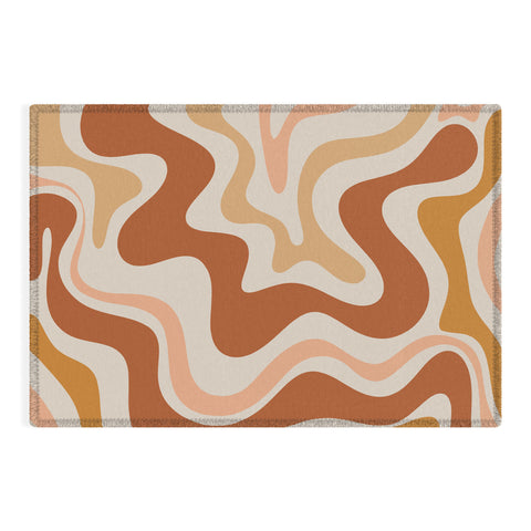 Kierkegaard Design Studio Liquid Swirl Earth Tones Outdoor Rug