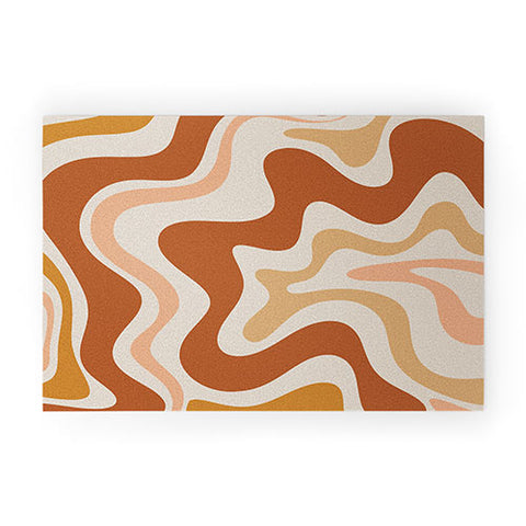 Kierkegaard Design Studio Liquid Swirl Earth Tones Welcome Mat