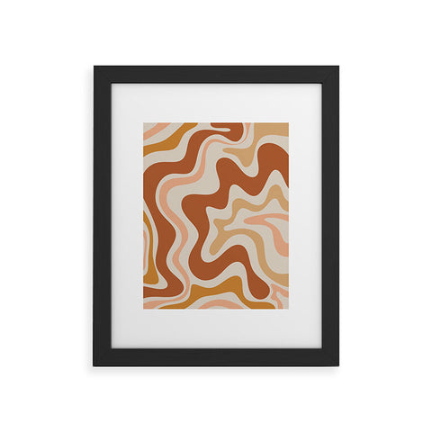 Kierkegaard Design Studio Liquid Swirl Earth Tones Framed Art Print
