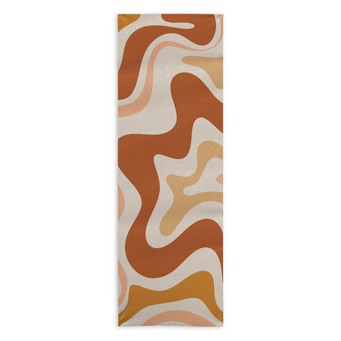 Kierkegaard Design Studio Liquid Swirl Earth Tones Yoga Towel