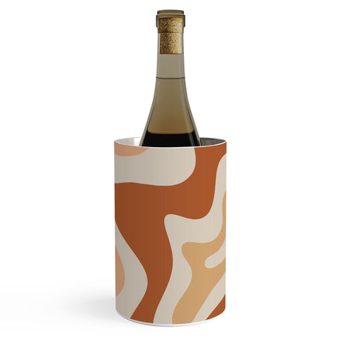 Kierkegaard Design Studio Liquid Swirl Earth Tones Wine Chiller