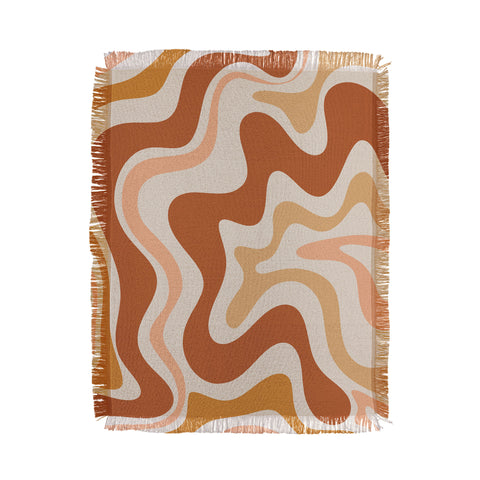 Kierkegaard Design Studio Liquid Swirl Earth Tones Throw Blanket