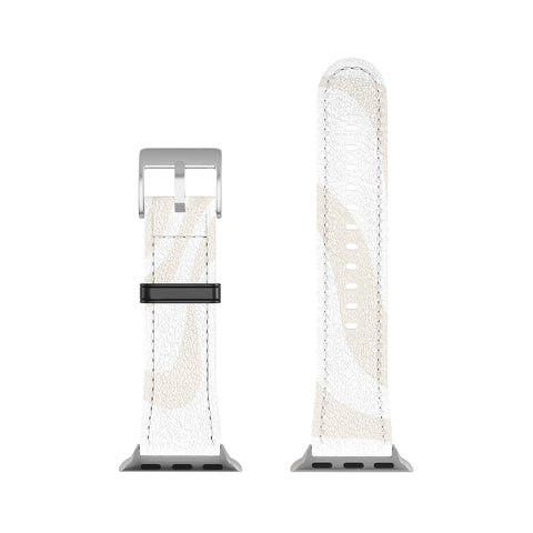 Kierkegaard Design Studio Liquid Swirl Pale Beige and White Apple Watch Band