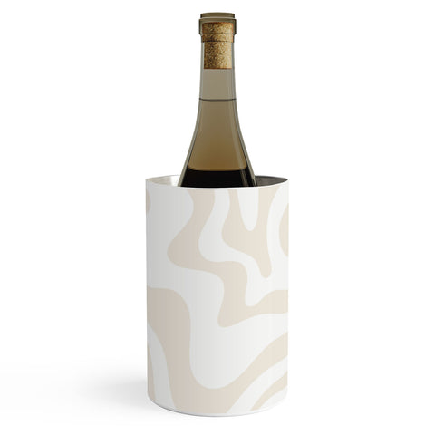 Kierkegaard Design Studio Liquid Swirl Pale Beige and White Wine Chiller