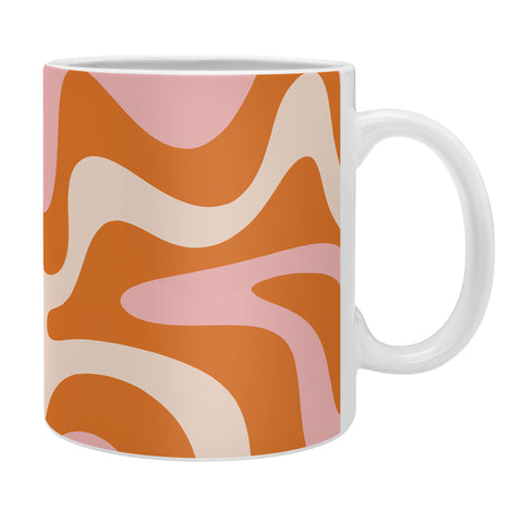 Kierkegaard Design Studio Liquid Swirl Retro Abstract pink Coffee Mug