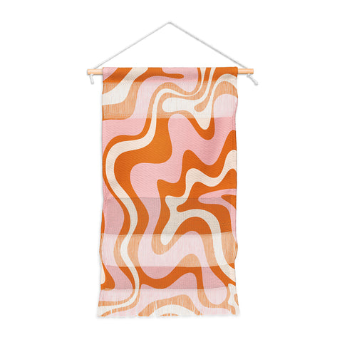 Kierkegaard Design Studio Liquid Swirl Retro Abstract pink Wall Hanging Portrait