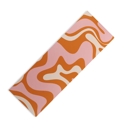 Kierkegaard Design Studio Liquid Swirl Retro Abstract pink Yoga Mat