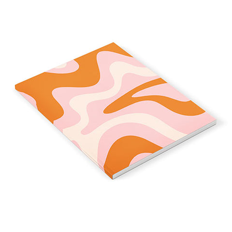 Kierkegaard Design Studio Liquid Swirl Retro Pink Orange Cream Notebook