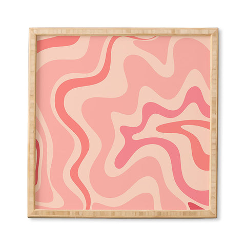Kierkegaard Design Studio Liquid Swirl Soft Pink Framed Wall Art