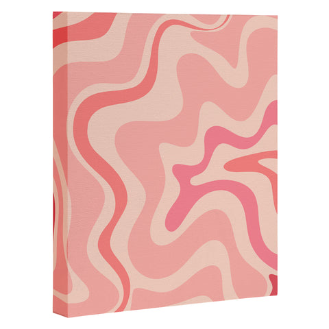 Kierkegaard Design Studio Liquid Swirl Soft Pink Art Canvas