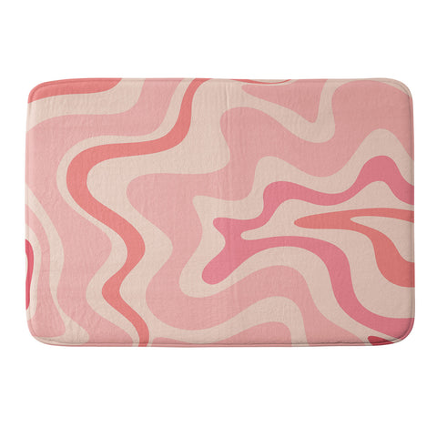 Kierkegaard Design Studio Liquid Swirl Soft Pink Memory Foam Bath Mat