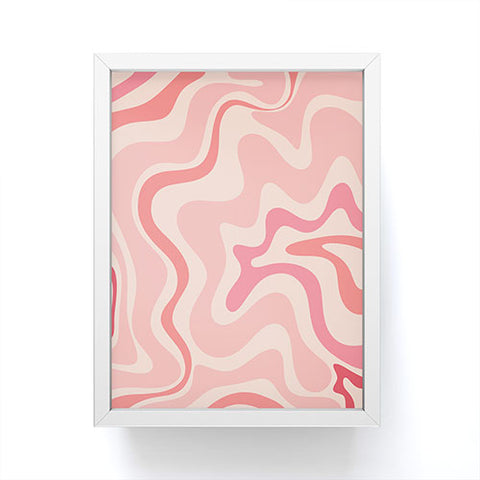 Kierkegaard Design Studio Liquid Swirl Soft Pink Framed Mini Art Print