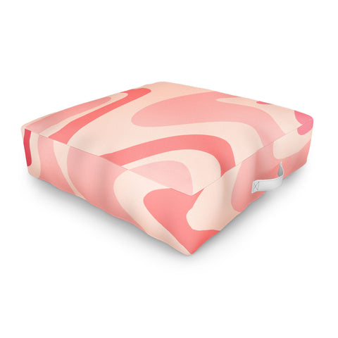 Kierkegaard Design Studio Liquid Swirl Soft Pink Outdoor Floor Cushion