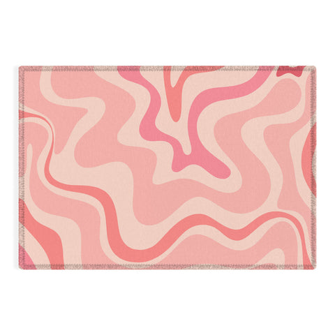 Kierkegaard Design Studio Liquid Swirl Soft Pink Outdoor Rug