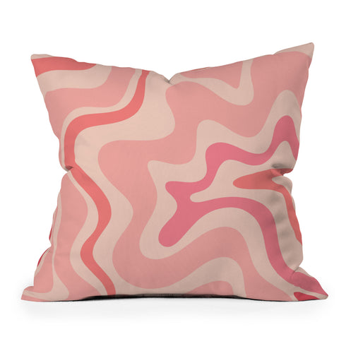 Kierkegaard Design Studio Liquid Swirl Soft Pink Throw Pillow