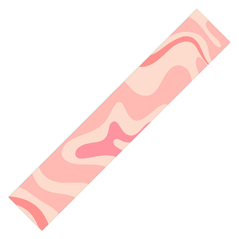 Kierkegaard Design Studio Liquid Swirl Soft Pink Table Runner