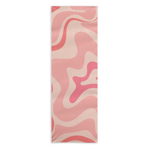 Kierkegaard Design Studio Liquid Swirl Soft Pink Yoga Towel