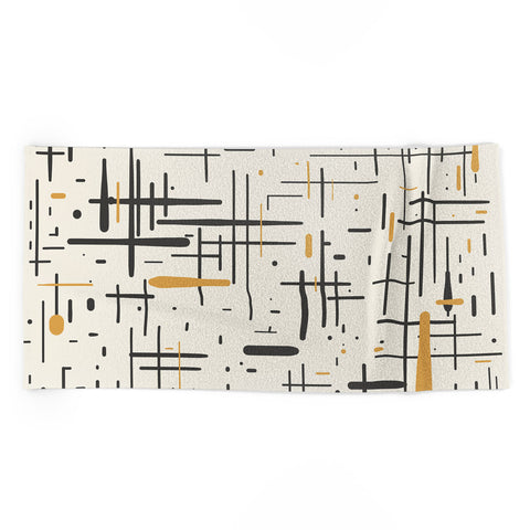 Kierkegaard Design Studio MidCentury Modern Kinetikos Beach Towel