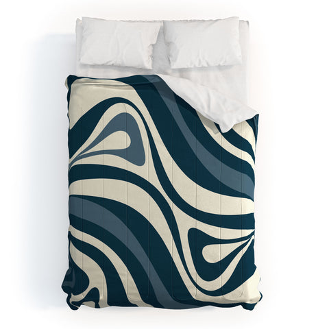 Kierkegaard Design Studio New Groove Retro Swirl Abstract Comforter
